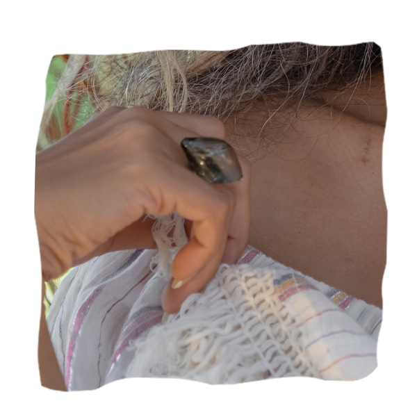 ⁦טבעת צבעונית אפורה⁩ – תמונה ⁦2⁩
